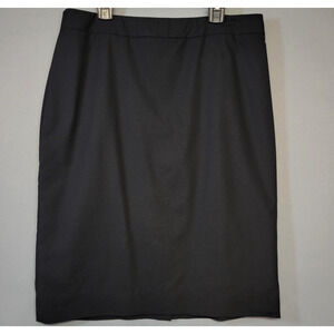 Banana Republic Skirt Womens 8 Black Wool Blend Pencil Lined Back Zip Career